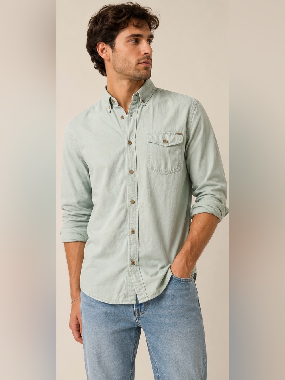 Chevignon Light Mint Button Down Shirt